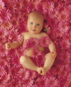 Bébé fleures
