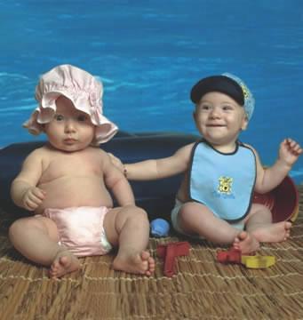 Bébés  à la mer